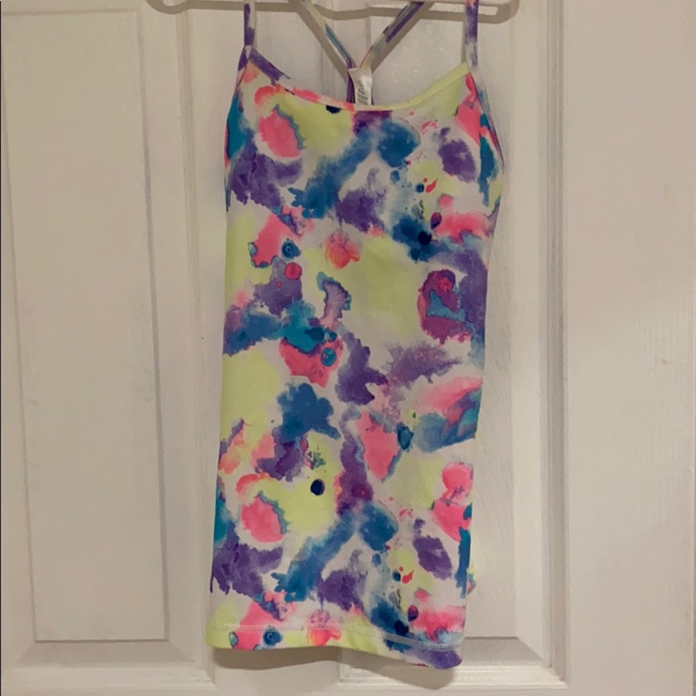 Floral athletic tank top